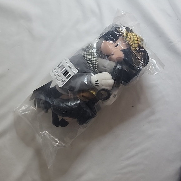 NWT Rare Vintage Disney Store Super Sleuth Goofy & Inspector Mickey Bean Bag Set - Picture 4 of 14